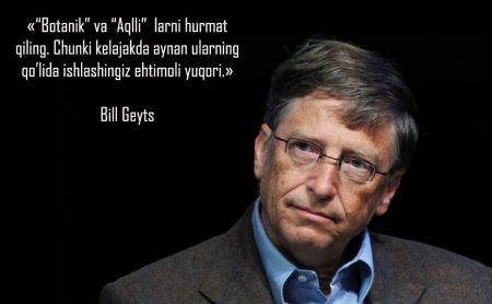 Abiturient va yuqori sinf o’quvchilari uchun Bill Geyts (англ. Bill Gates) tomonidan 8qoida.